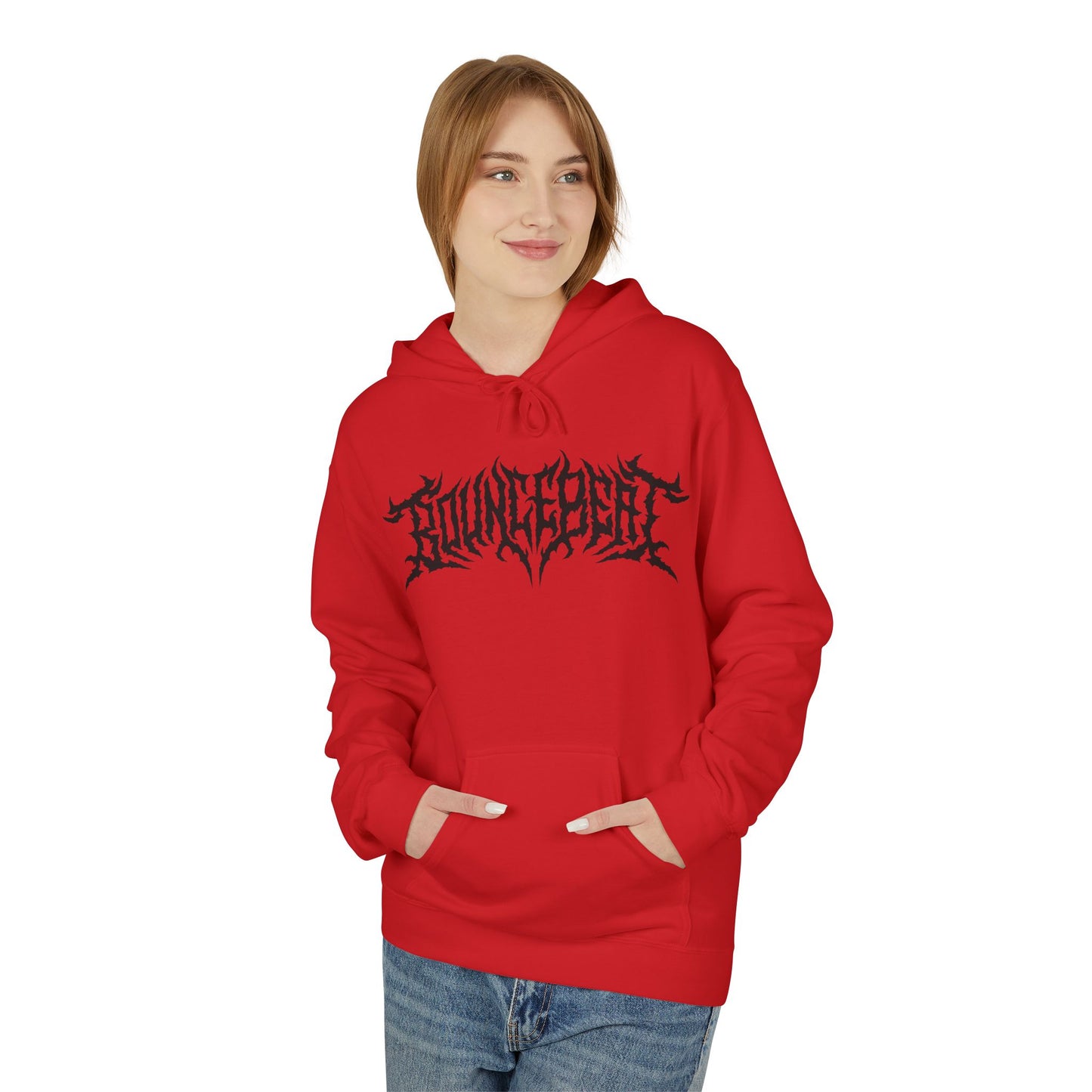 Bounce Beat Death Metal Logo Fleece Hoodie