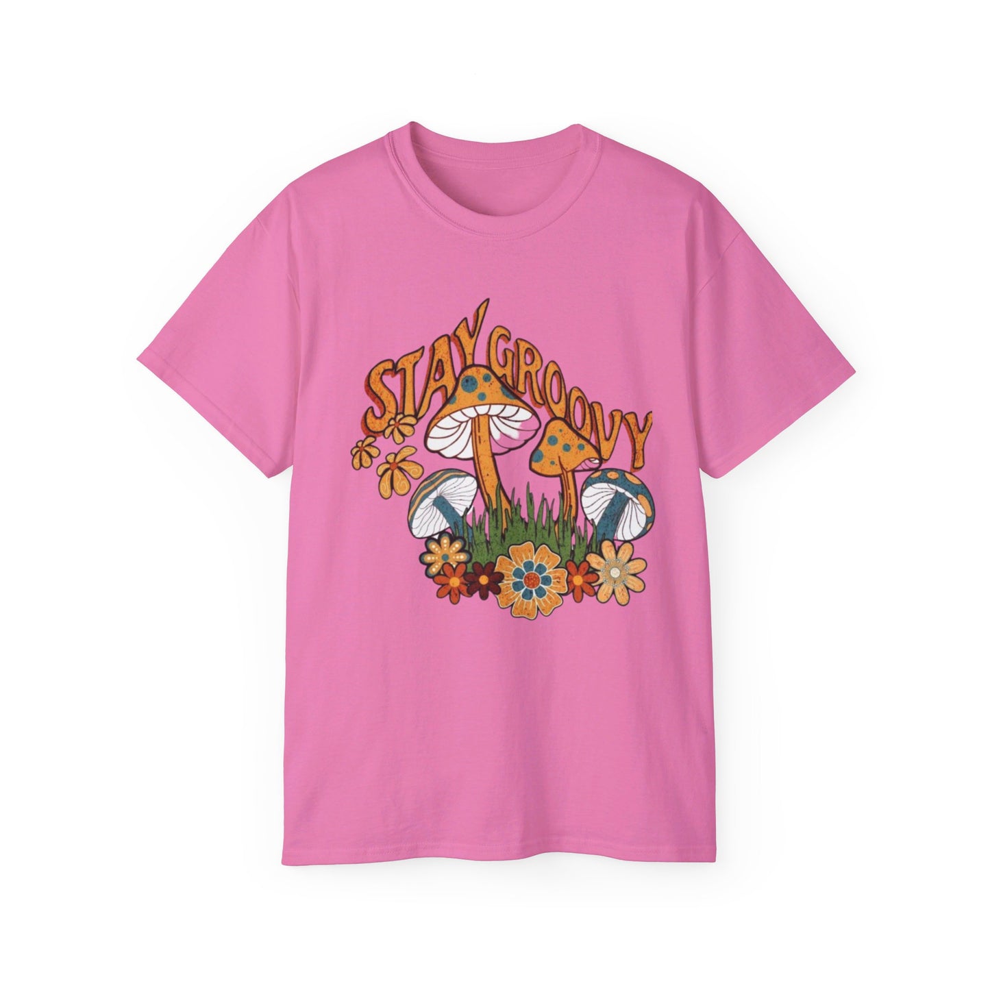 Stay Groovy Magical Mushrooms T Shirt Rave Festival Trippy Designer Tee
