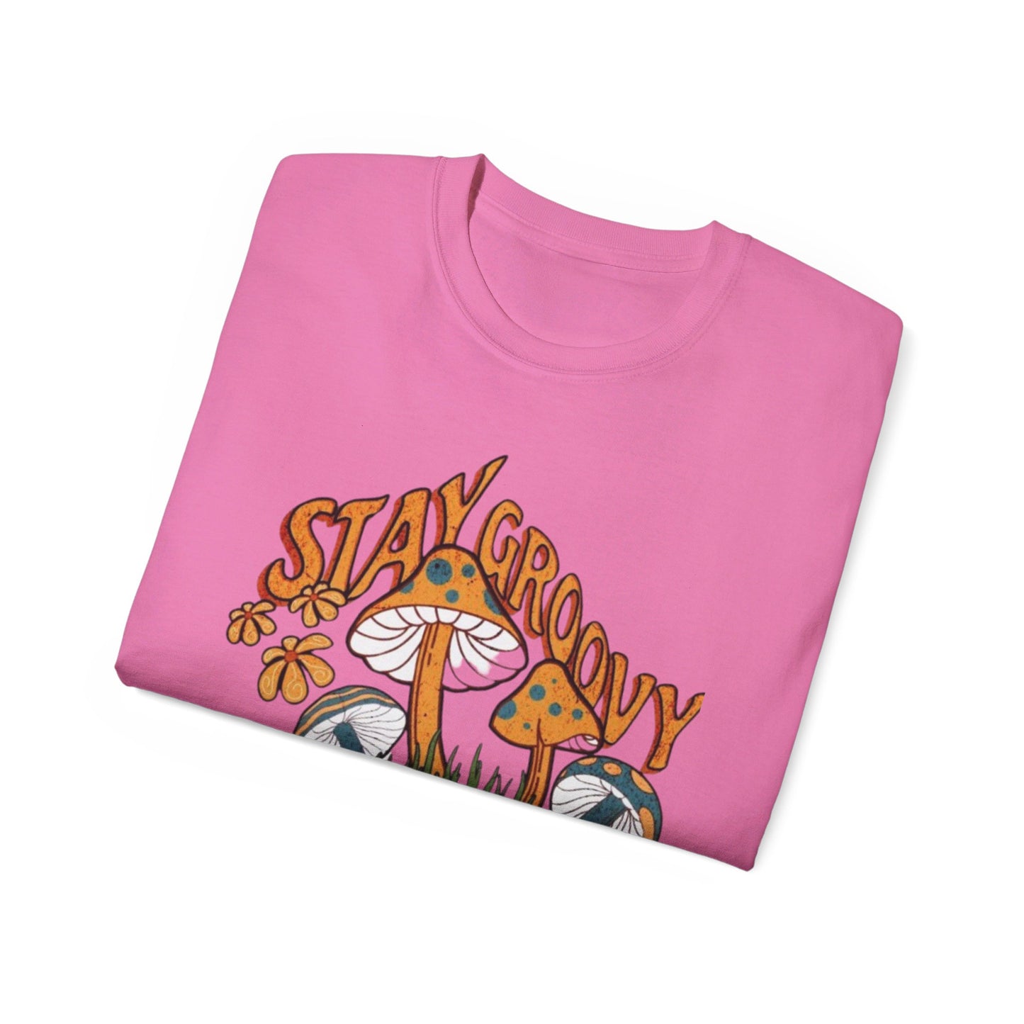 Stay Groovy Magical Mushrooms T Shirt Rave Festival Trippy Designer Tee