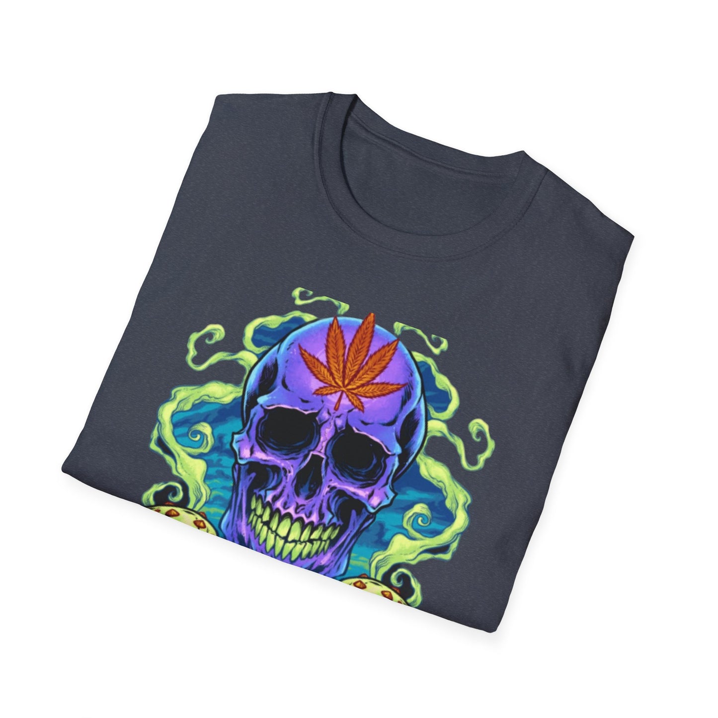Psychedelic Skull Mushrooms T-Shirt, Marijuana Rave Festival Nightlife Skeleton Tee, Alternative Clothing, Hippie Shirt, Festival Apparel,