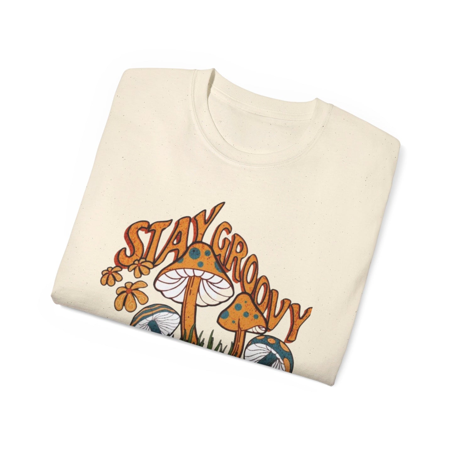 Stay Groovy Magical Mushrooms T Shirt Rave Festival Trippy Designer Tee