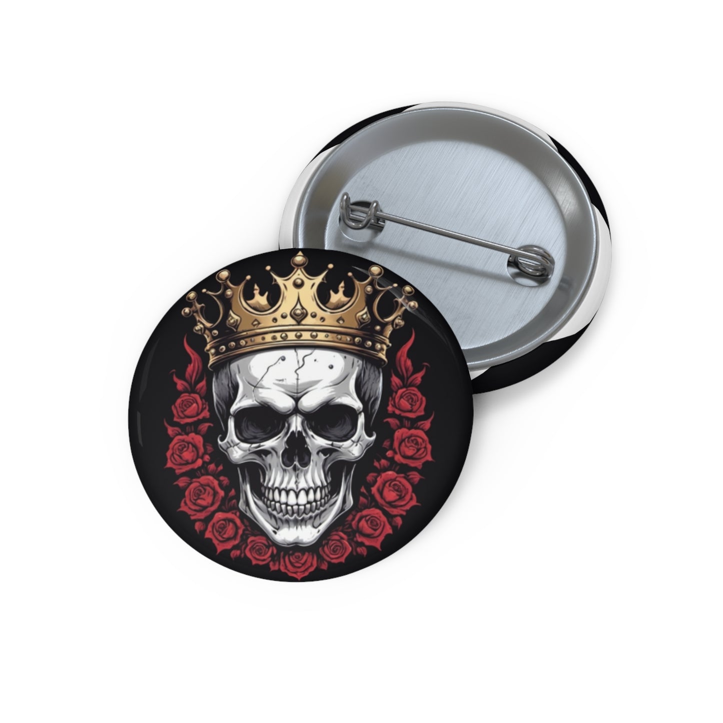 Skeleton And Roses Pin