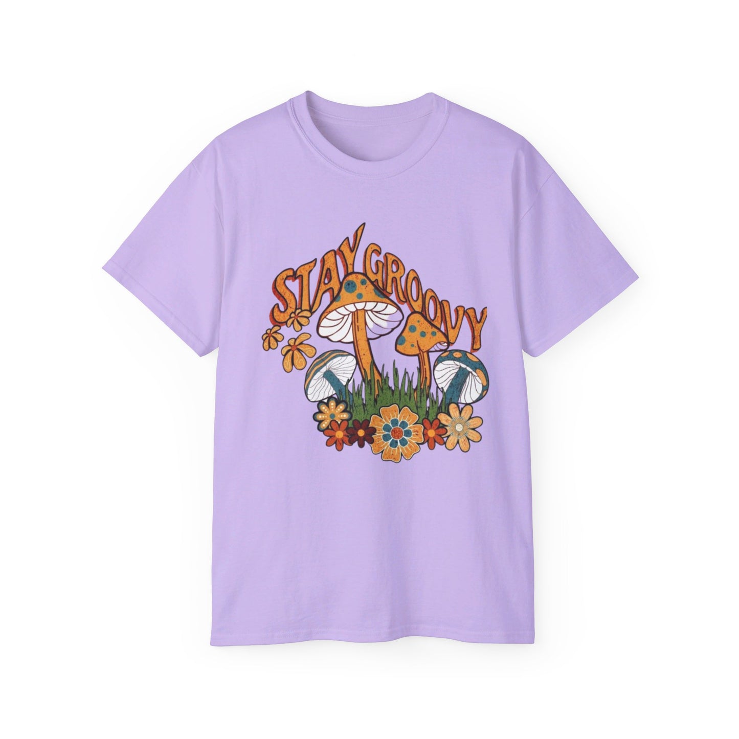 Stay Groovy Magical Mushrooms T Shirt Rave Festival Trippy Designer Tee