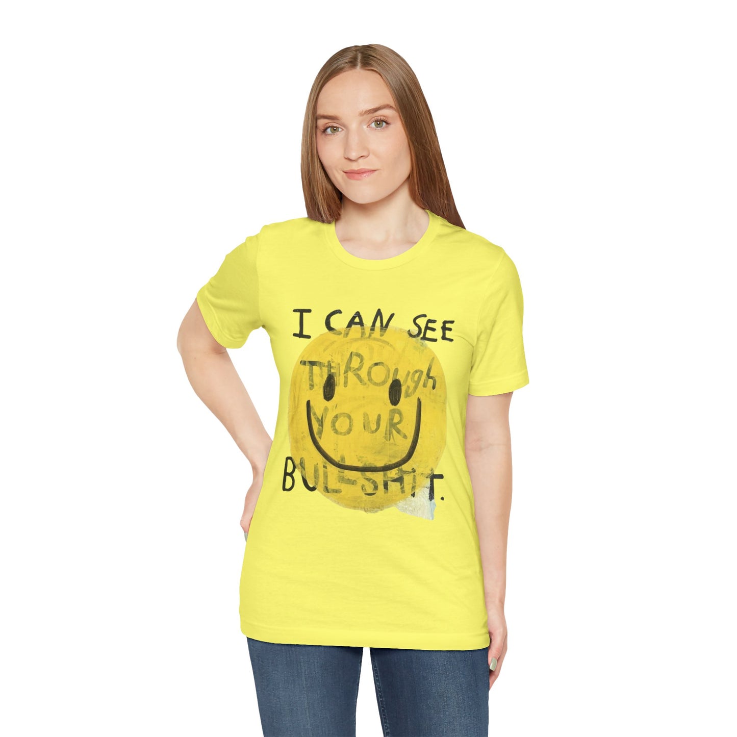 Smiley Face Truth Tee, Funny Graphic T-Shirt, Unisex Casual Wear, Perfect Gift for Friends, Comfortable Everyday Tee