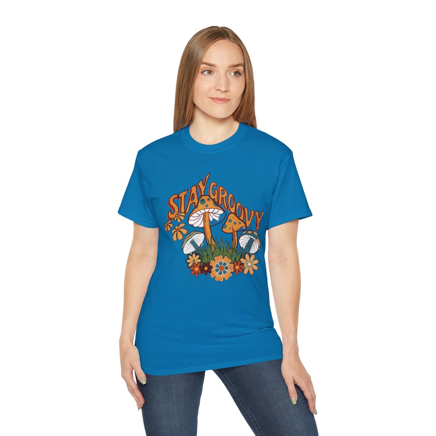 Stay Groovy Magical Mushrooms T Shirt Rave Festival Trippy Designer Tee