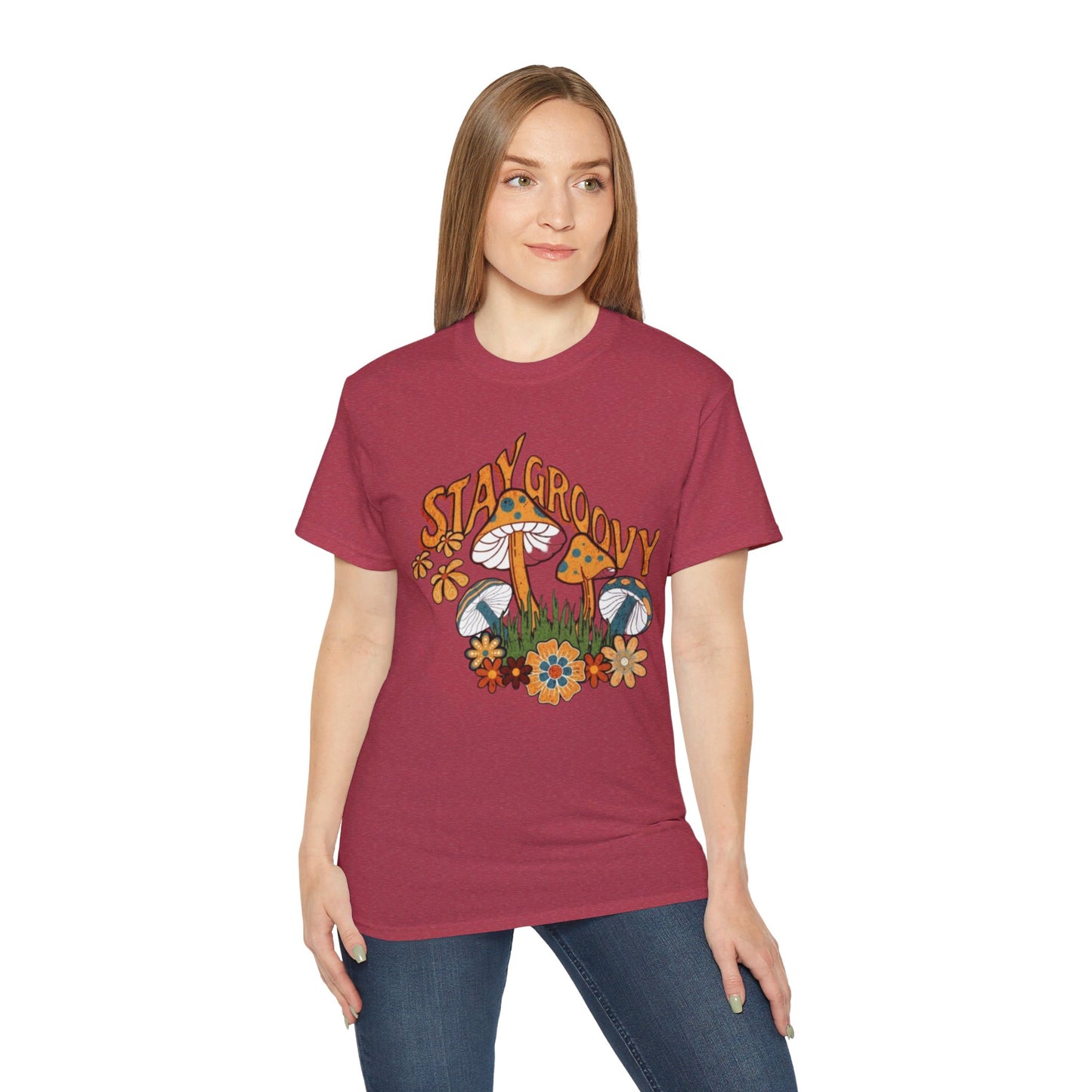 Stay Groovy Magical Mushrooms T Shirt Rave Festival Trippy Designer Tee
