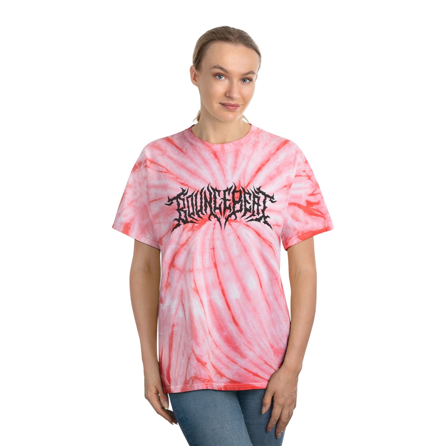 Bounce Beat Cyclone Tie-Dye Tee - Vibrant Yellow Graphic Shirt for Casual Style Party Raves Music Lovers