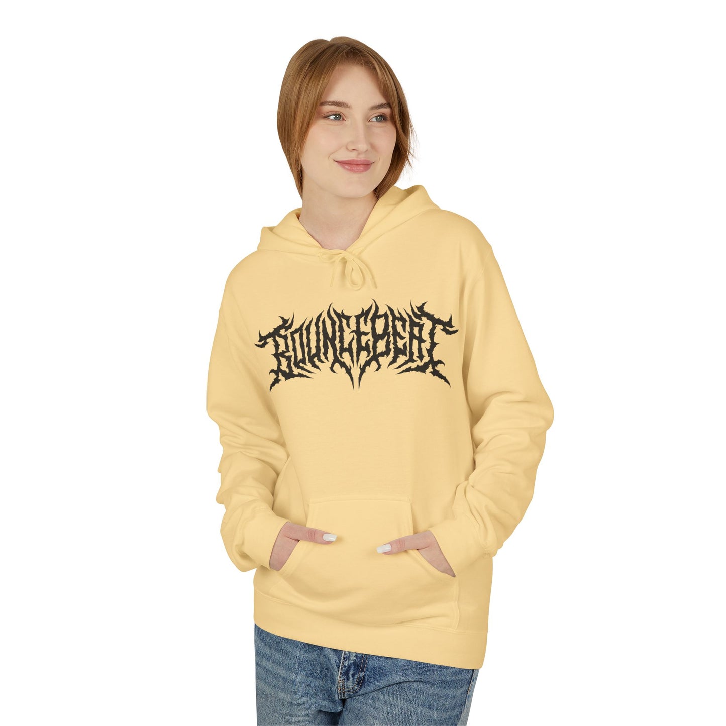 Bounce Beat Death Metal Logo Fleece Hoodie