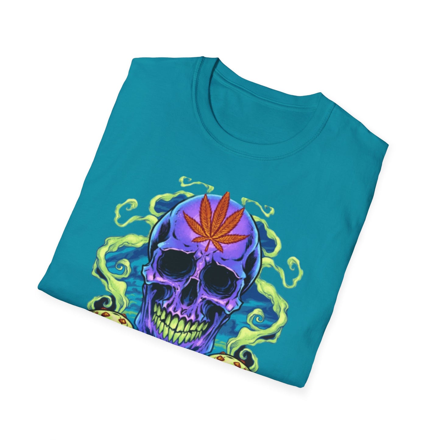 Psychedelic Skull Mushrooms T-Shirt, Marijuana Rave Festival Nightlife Skeleton Tee, Alternative Clothing, Hippie Shirt, Festival Apparel,
