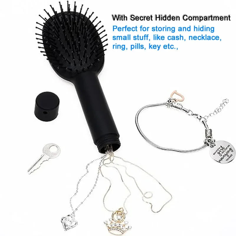 Sight Secret Hair Comb Hidden Storage Compartment Concealment Travel Diversion Stash Safe Container Hide Cash Ring Necklace