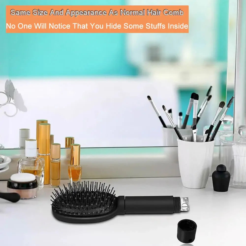 Sight Secret Hair Comb Hidden Storage Compartment Concealment Travel Diversion Stash Safe Container Hide Cash Ring Necklace