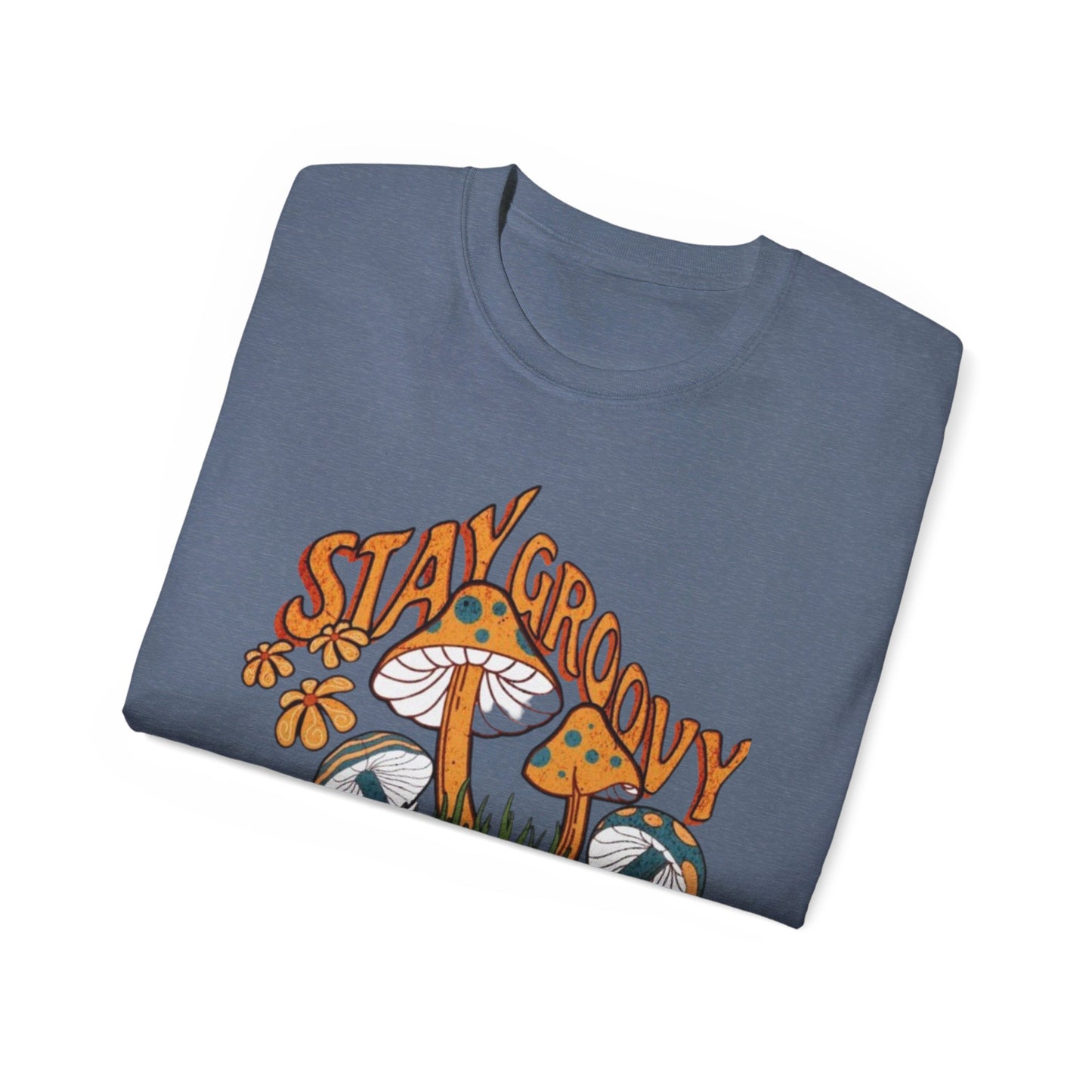 Stay Groovy Magical Mushrooms T Shirt Rave Festival Trippy Designer Tee