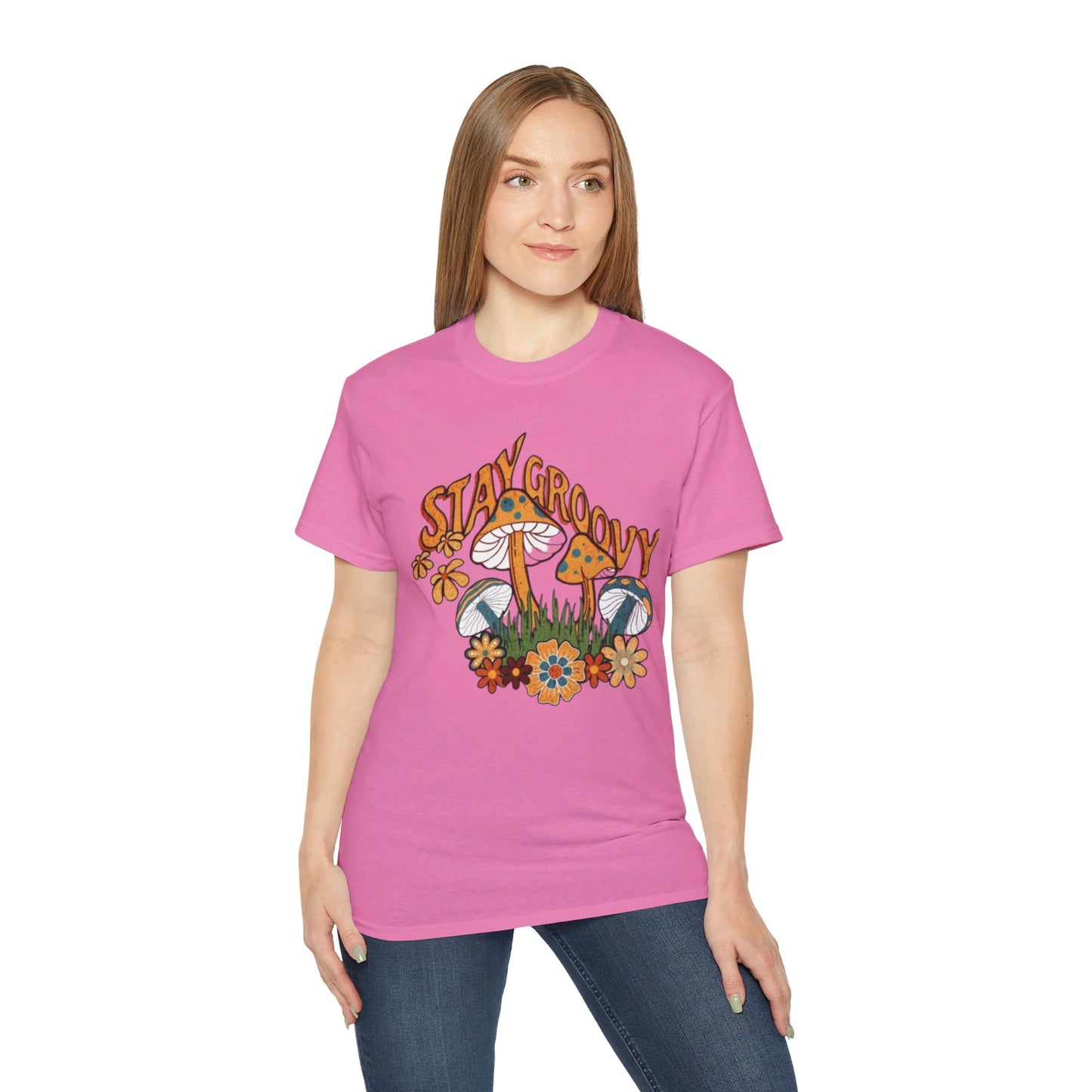 Stay Groovy Magical Mushrooms T Shirt Rave Festival Trippy Designer Tee