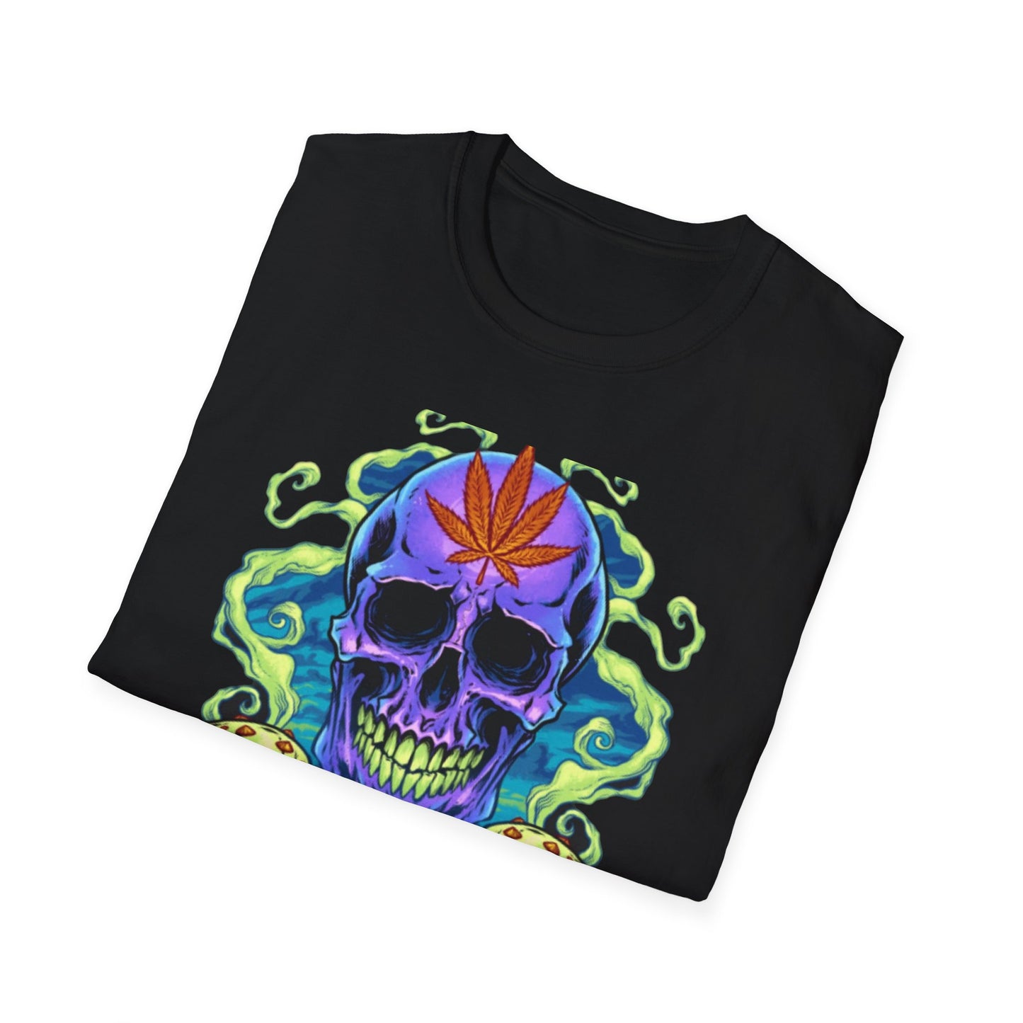Psychedelic Skull Mushrooms T-Shirt, Marijuana Rave Festival Nightlife Skeleton Tee, Alternative Clothing, Hippie Shirt, Festival Apparel,