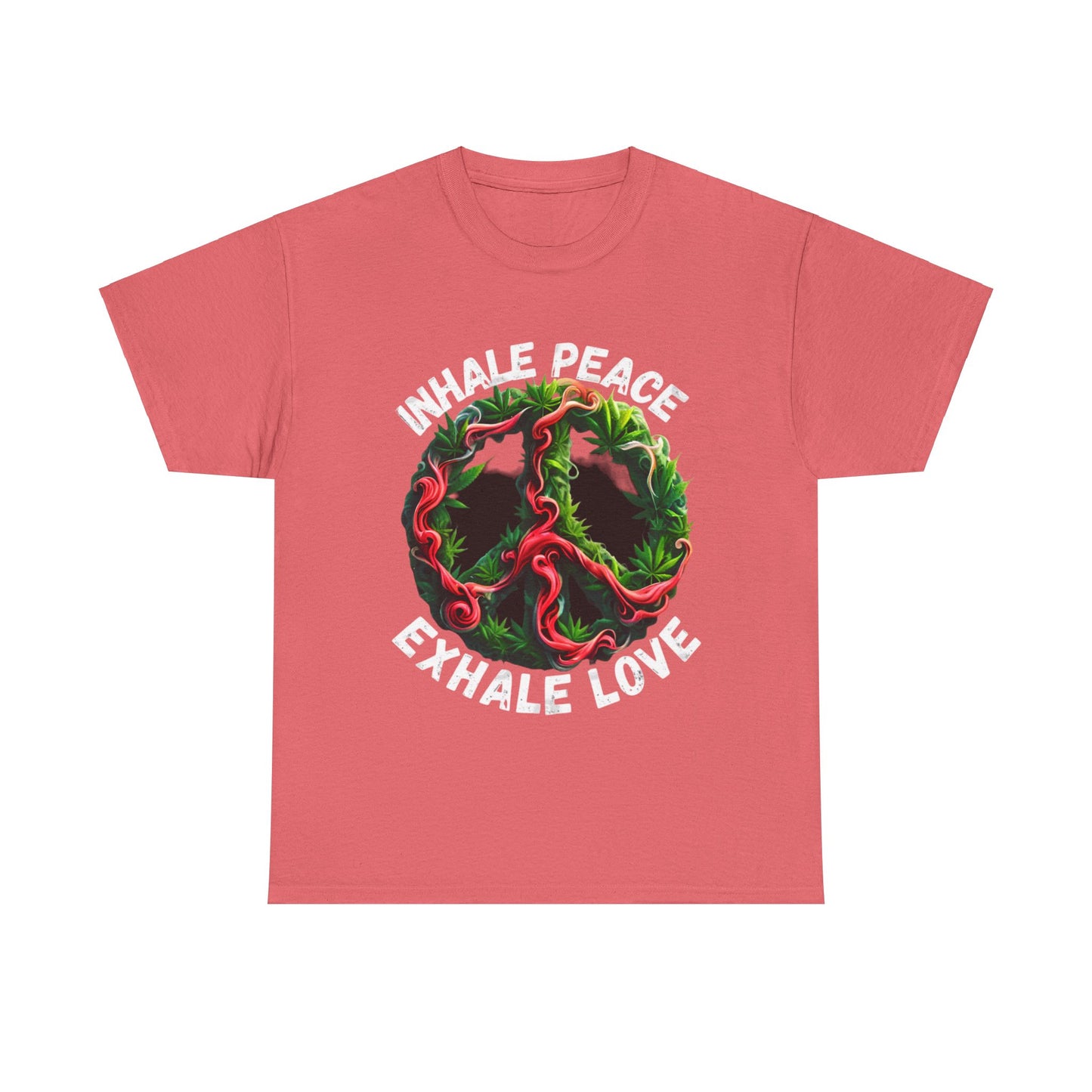 Inner Peace - Exhale Love  T Shirt 420 Love Leafy Green Rave Hippie Festivals Cotton Tee Designer Tee