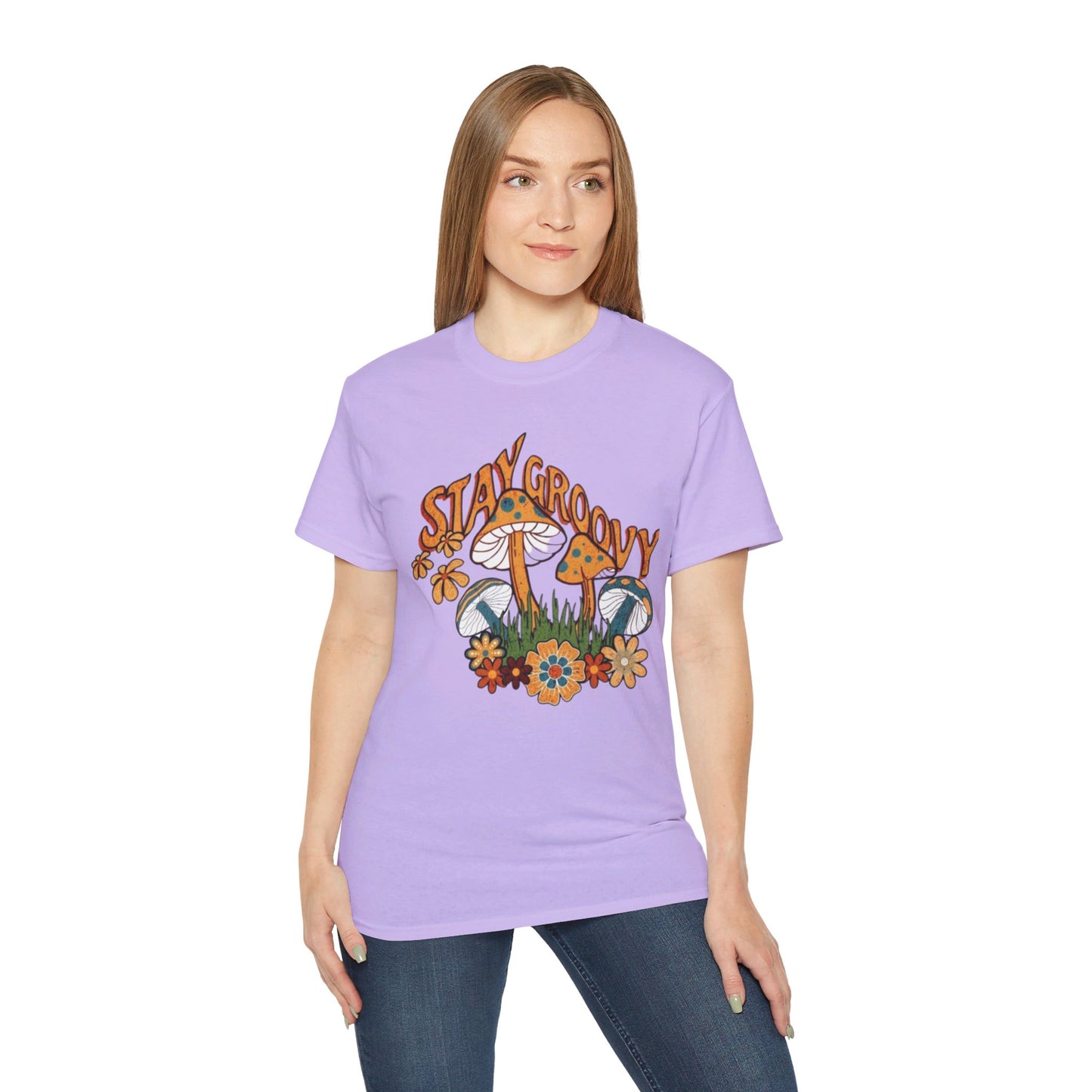 Stay Groovy Magical Mushrooms T Shirt Rave Festival Trippy Designer Tee