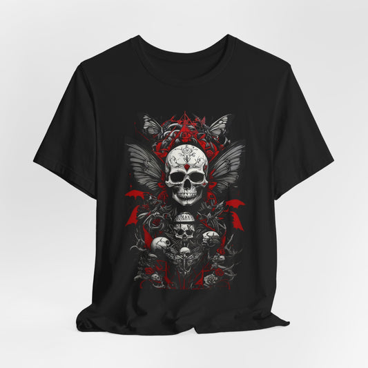Skull n Wings Tee, Skeleton Design T-shirt
