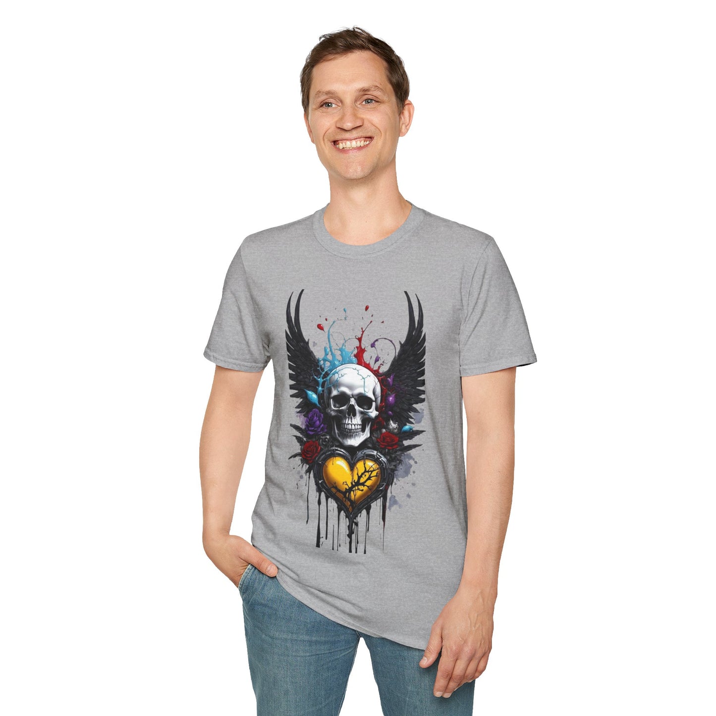 Skeleton Heart T-Shirt, Skull Love Tee