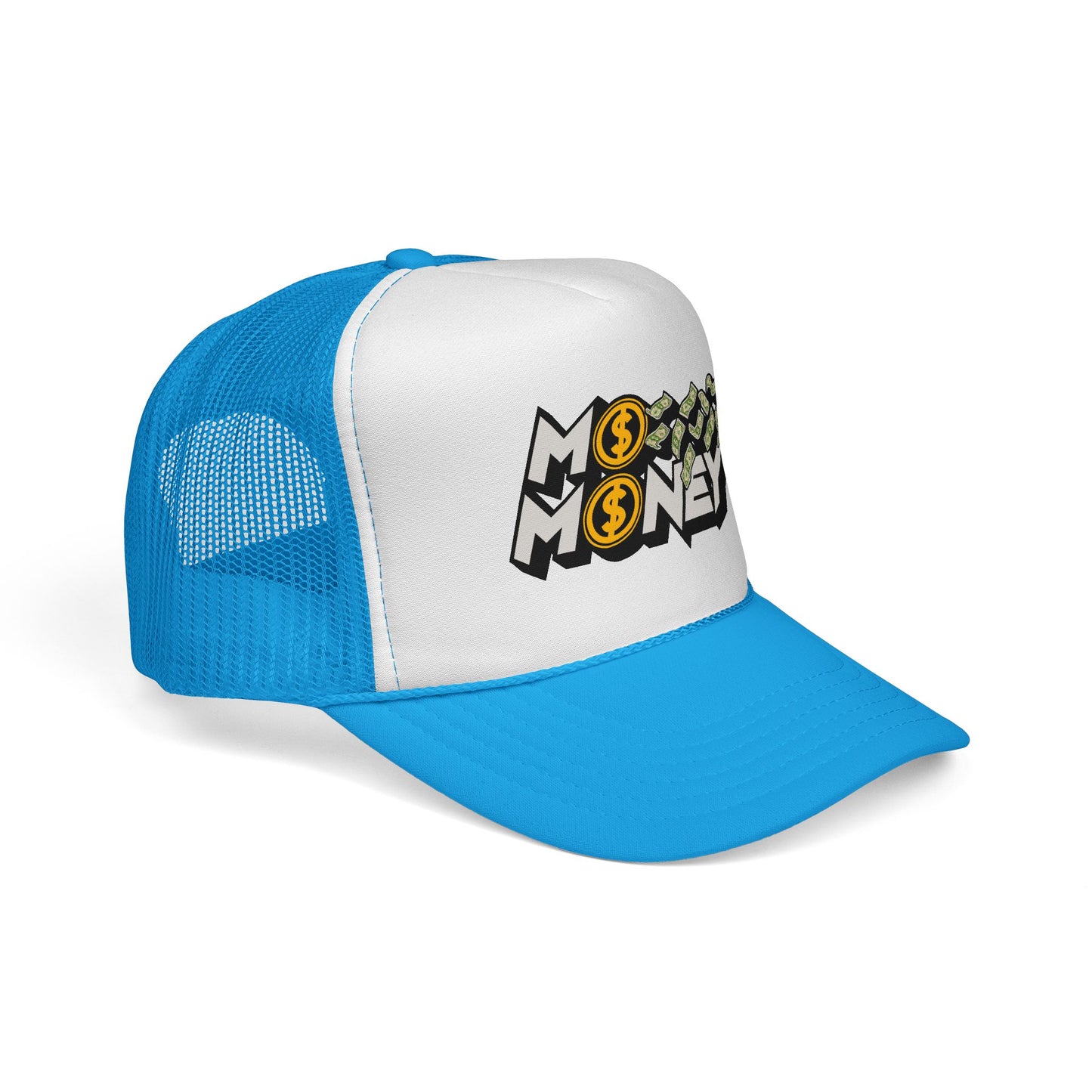 Mo Money Trucker Hat — Retro Cash Graphic Mesh Cap