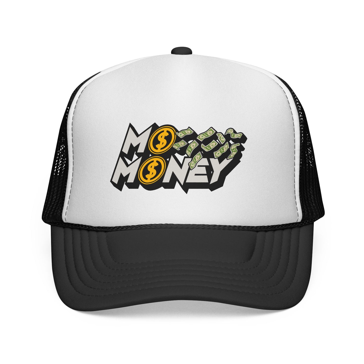 Mo Money Trucker Hat — Retro Cash Graphic Mesh Cap