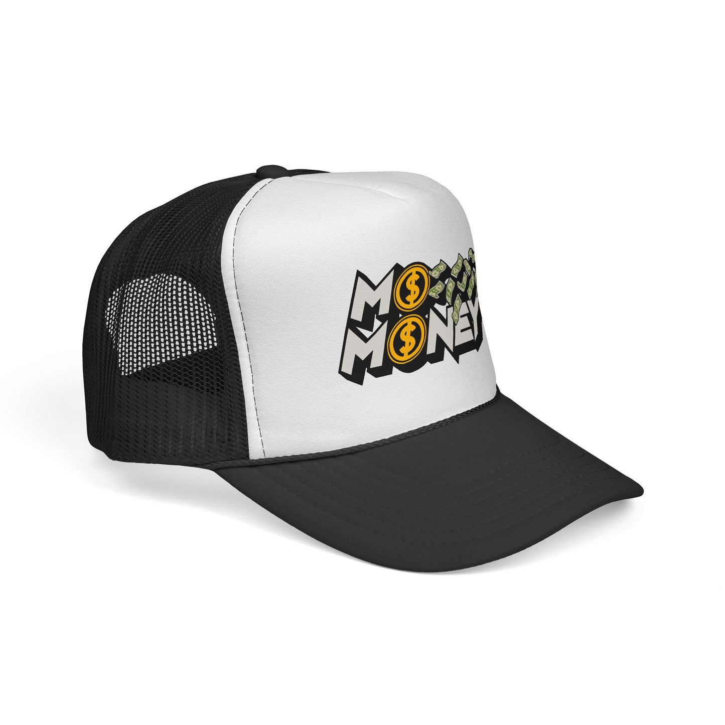 Mo Money Trucker Hat — Retro Cash Graphic Mesh Cap