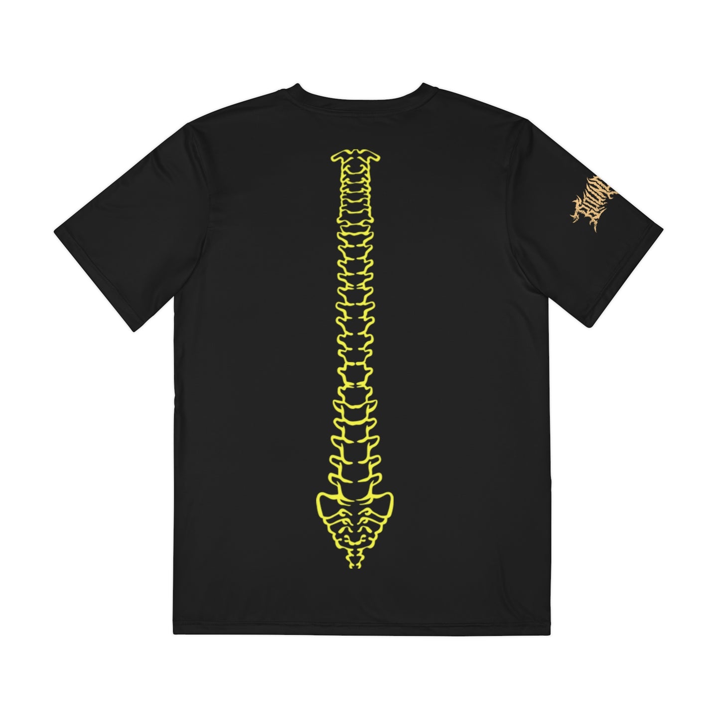Skeleton Ribcage and Spine Black and Neon Print Skeleton Rave wear T Shirt