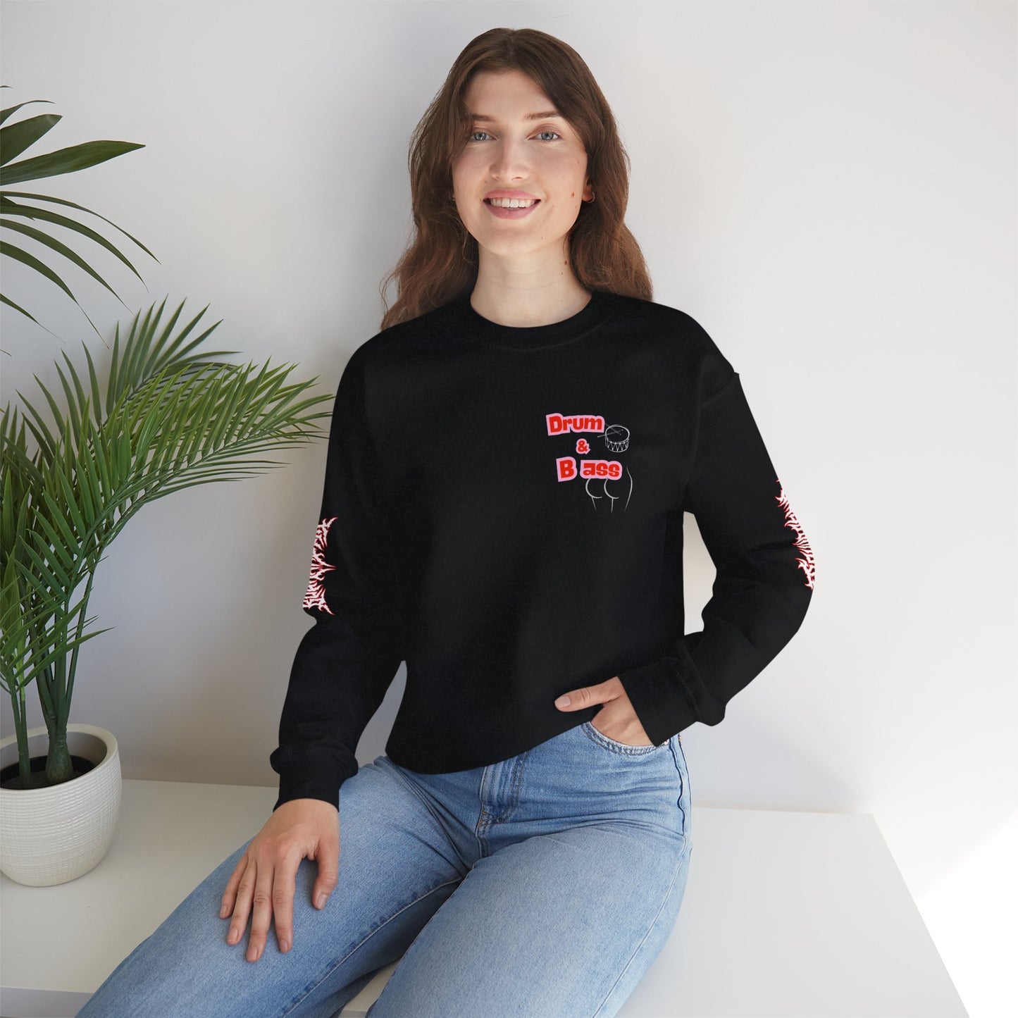 Drum & Bass On my Face Sweatshirt, Bass Music Lovers, Festival Wear , Funny Quotes