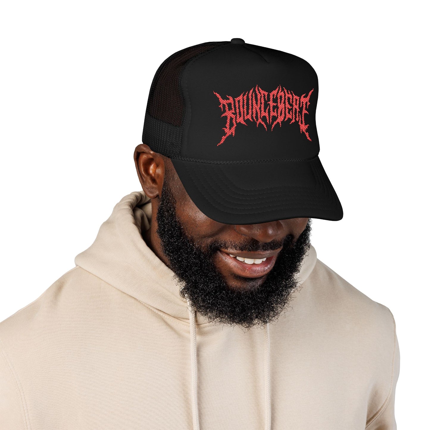 Embroidered Foam Trucker Hat - Stylish Casual Headwear, Perfect for Festivals, Outdoor Adventures, Gift for Music Lovers