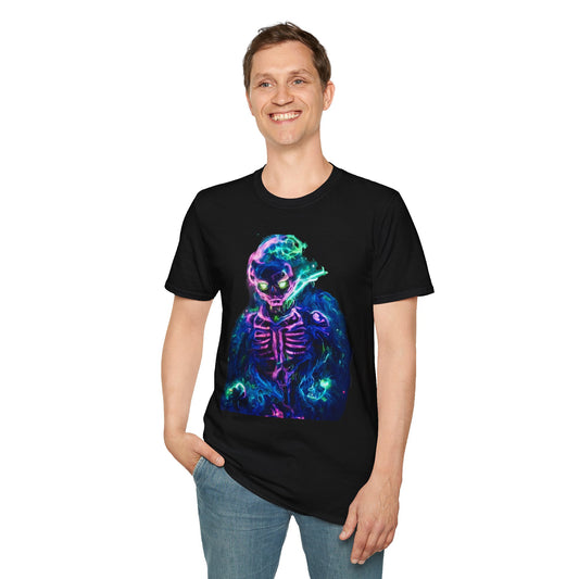 Skeleton Purple Fire T-Shirt