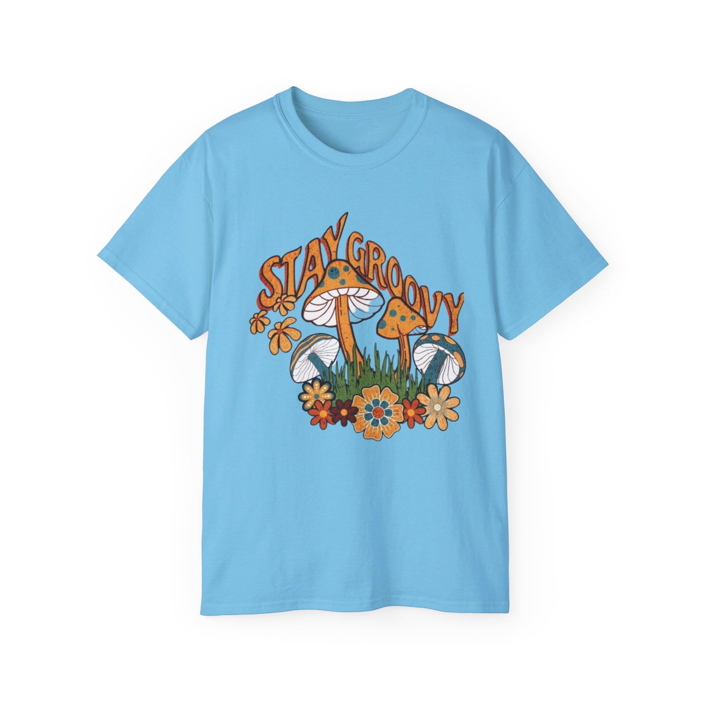 Stay Groovy Magical Mushrooms T Shirt Rave Festival Trippy Designer Tee