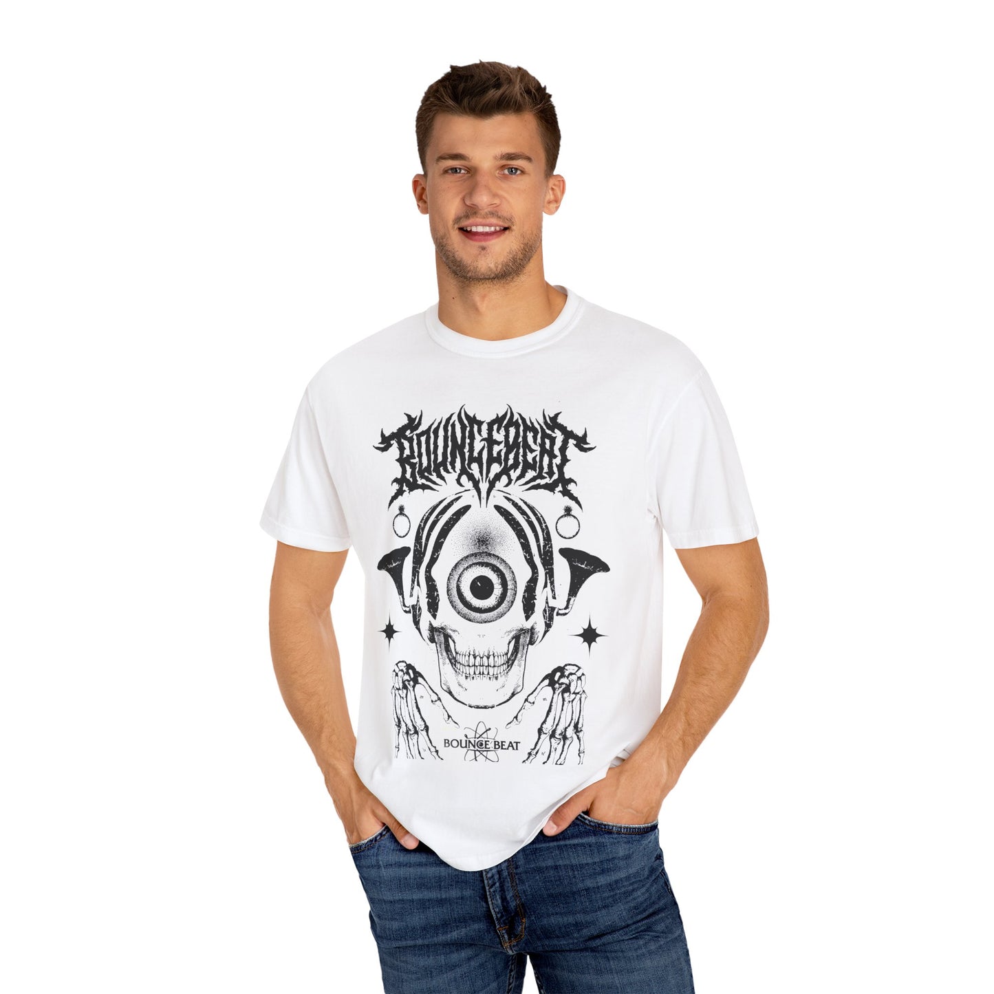 Bounce Beat Skull Designer T-shirt