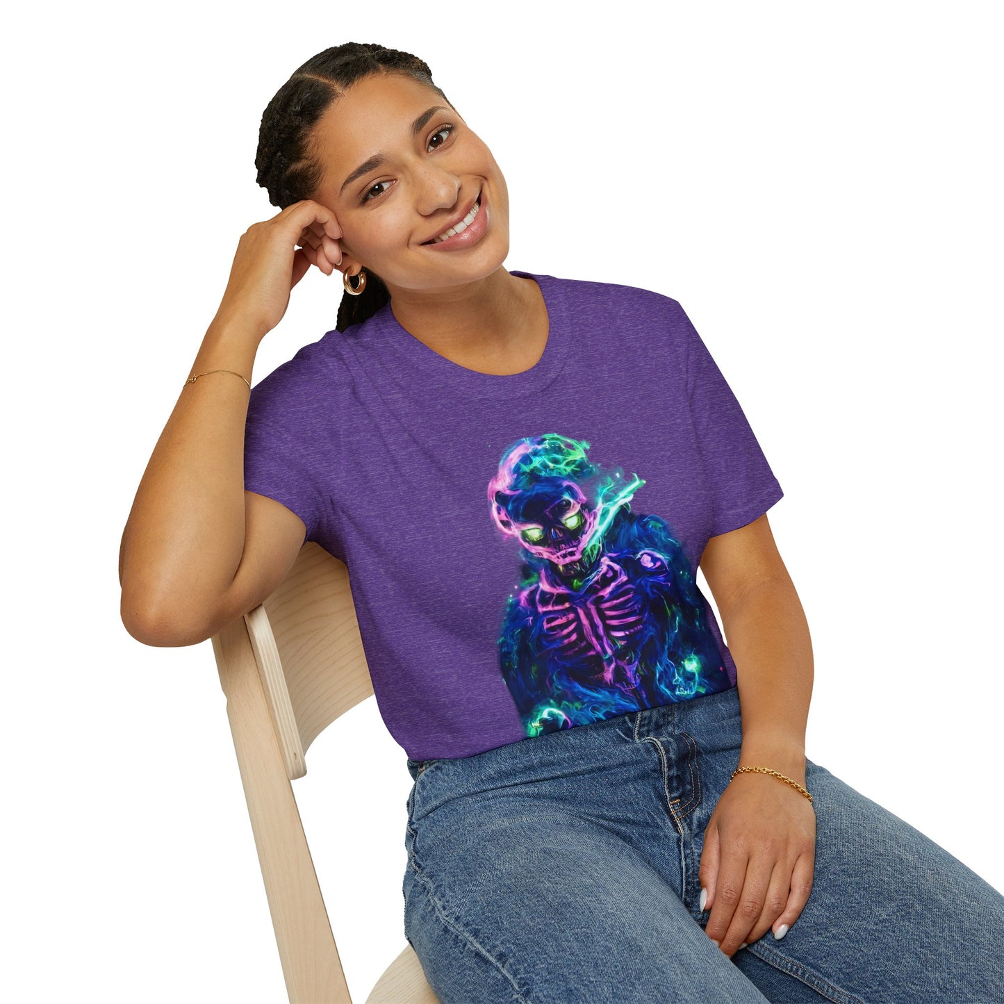 Skeleton Purple Fire T-Shirt
