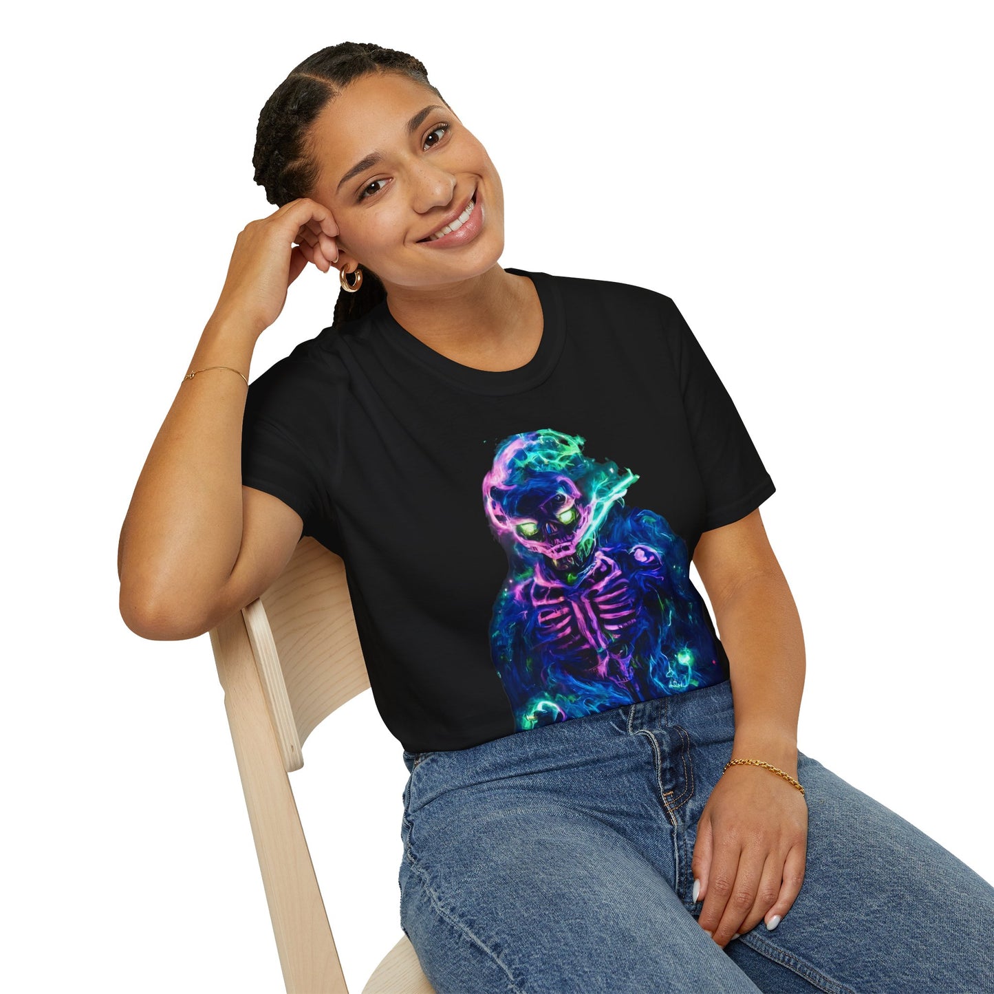 Skeleton Purple Fire T-Shirt
