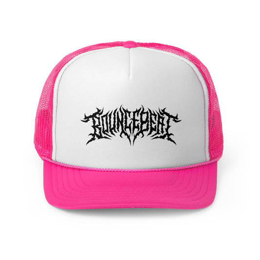 Bounce Beat Death Metal Font Logo Trucker Cap for Music Lovers
