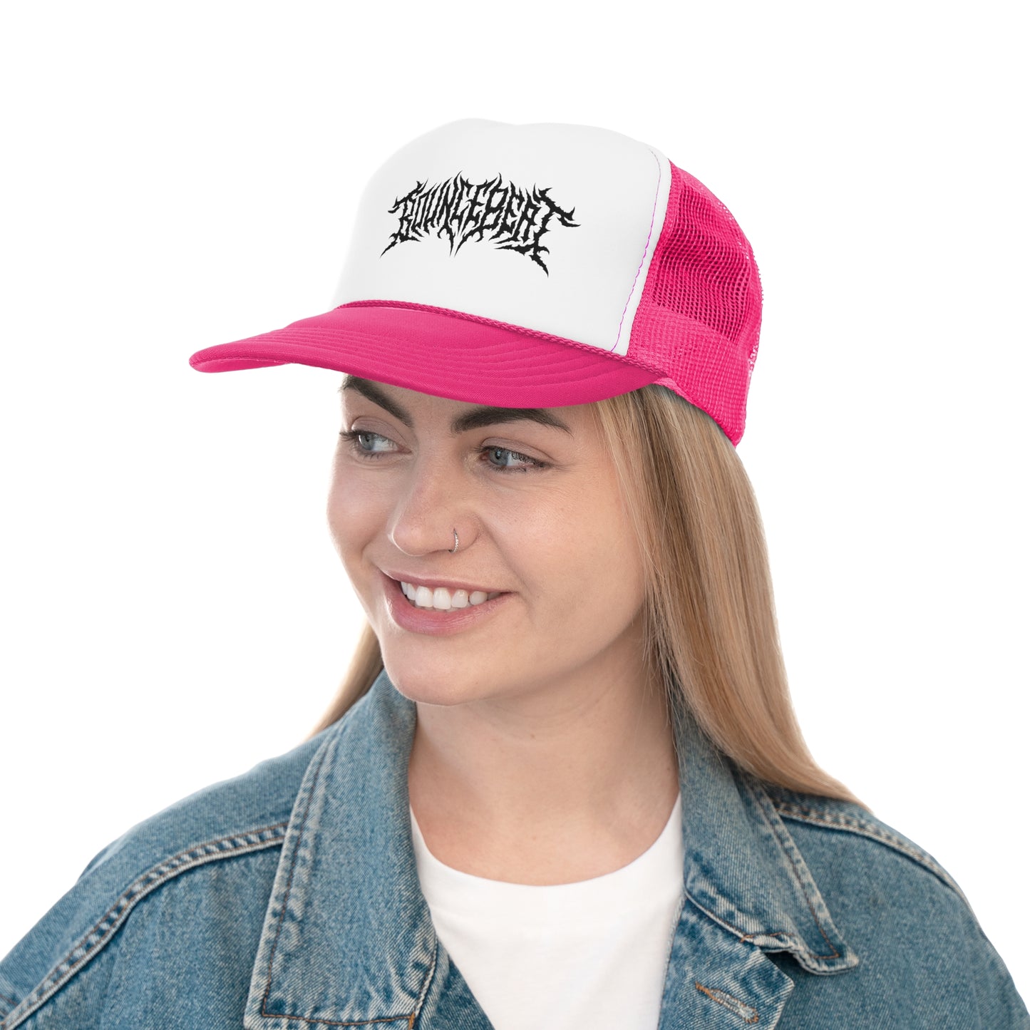 Bounce Beat Death Metal Font Logo Trucker Cap for Music Lovers