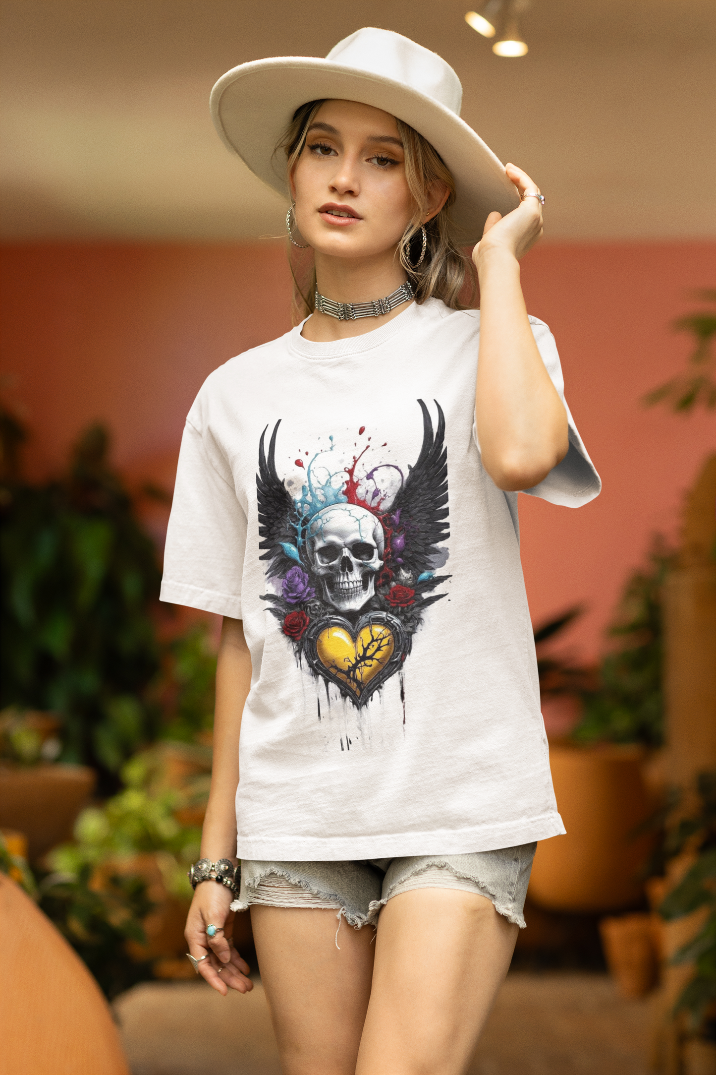 Skeleton Heart T-Shirt, Skull Love Tee