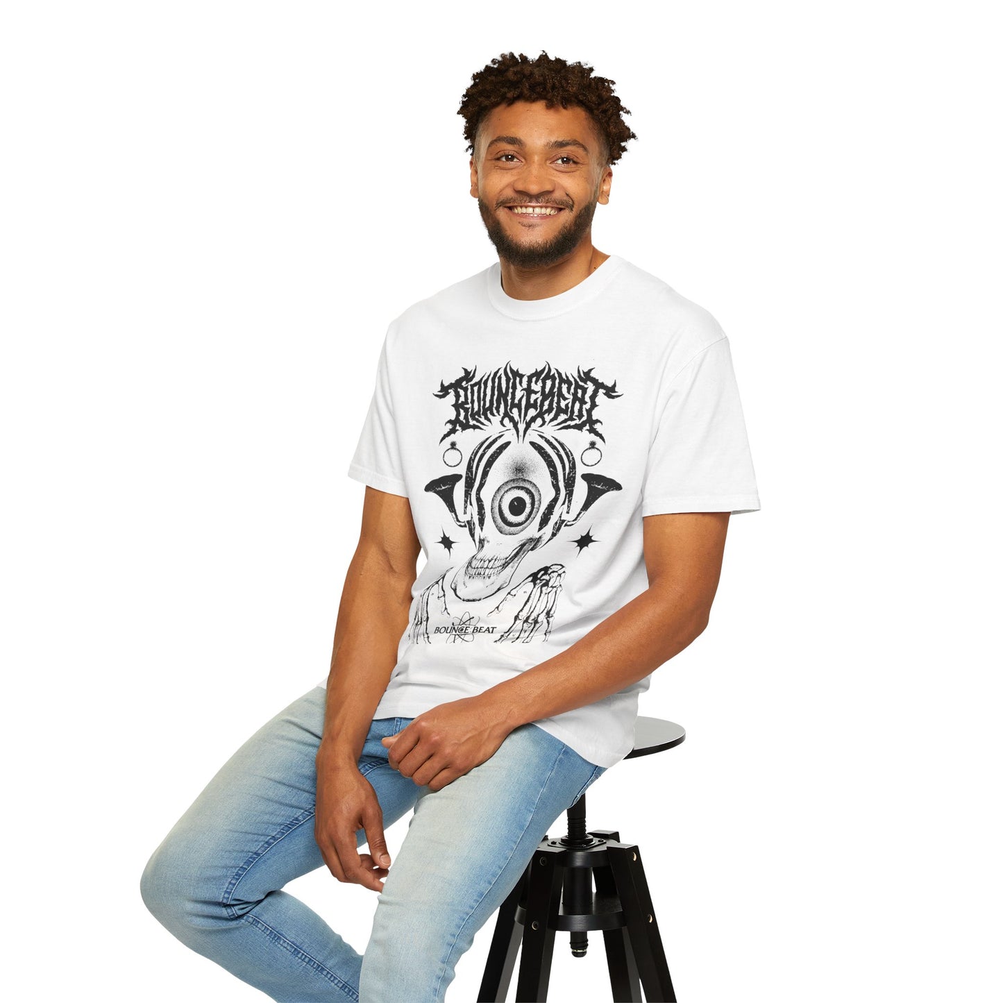 Bounce Beat Skull Designer T-shirt