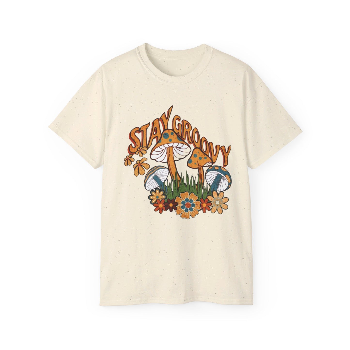 Stay Groovy Magical Mushrooms T Shirt Rave Festival Trippy Designer Tee