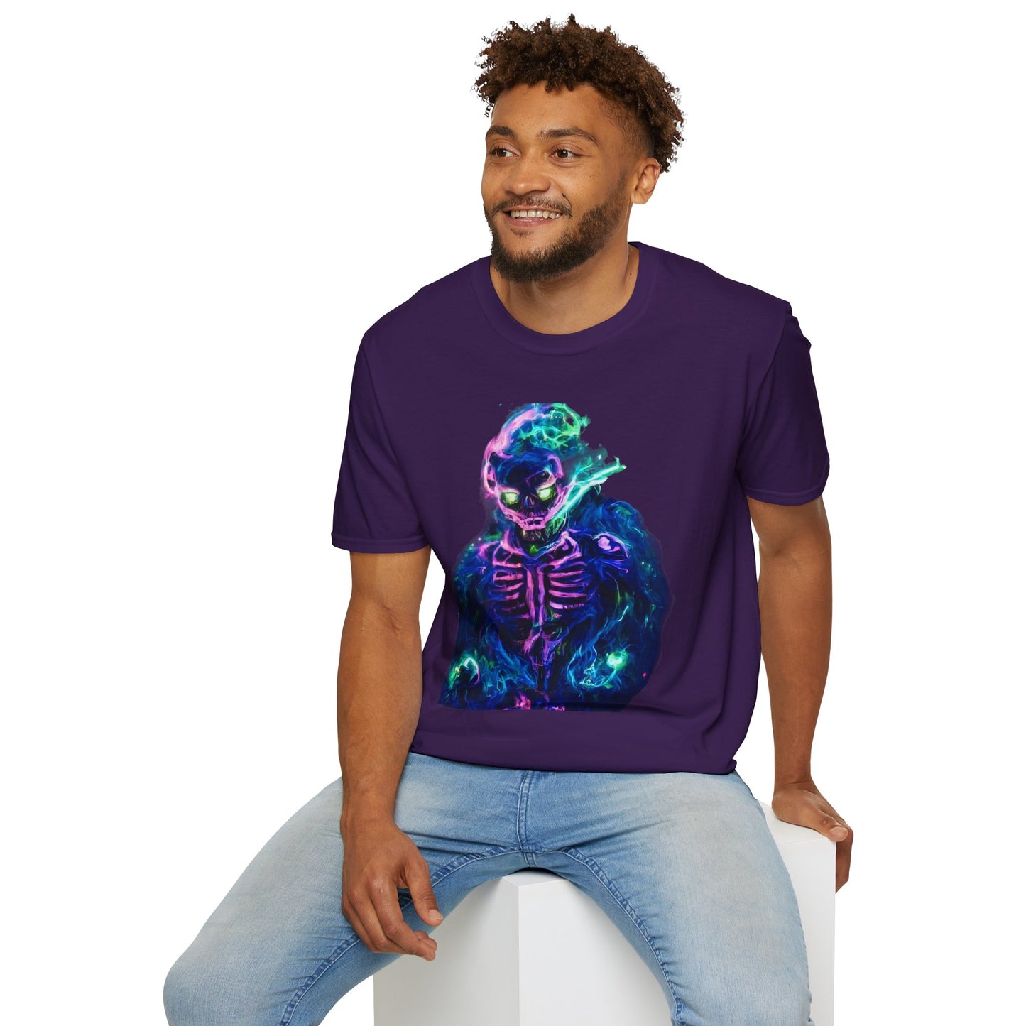 Skeleton Purple Fire T-Shirt