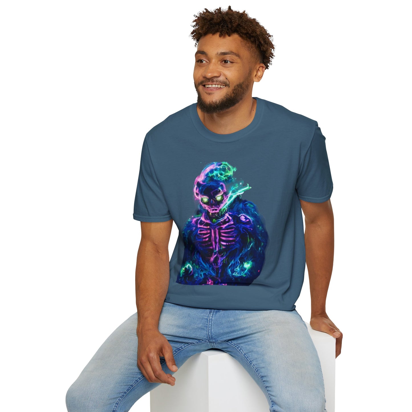 Skeleton Purple Fire T-Shirt