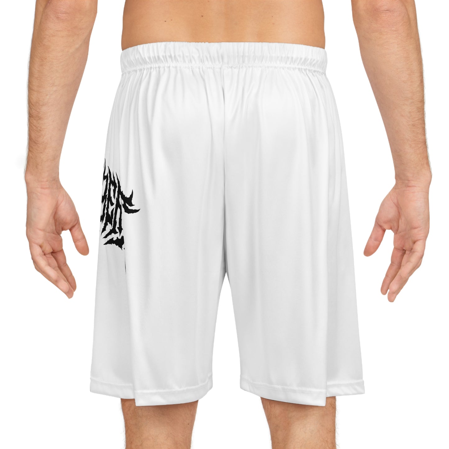 Bounce Beat Edgy Basketball Shorts, Death Metal Font Design Streetwear Athletic Shorts, Trendy Sportswear, Perfect for Players and Fans