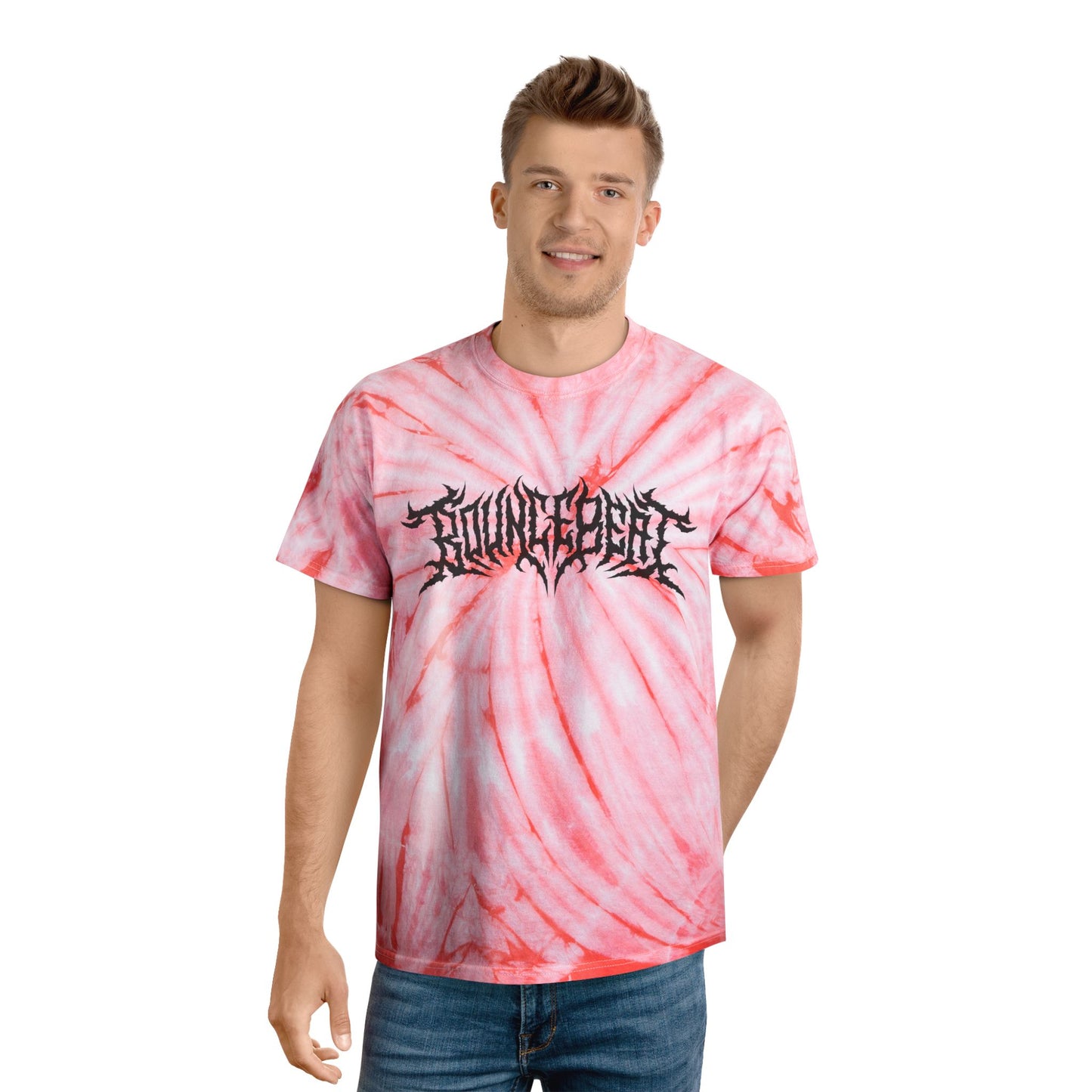 Bounce Beat Cyclone Tie-Dye Tee - Vibrant Yellow Graphic Shirt for Casual Style Party Raves Music Lovers