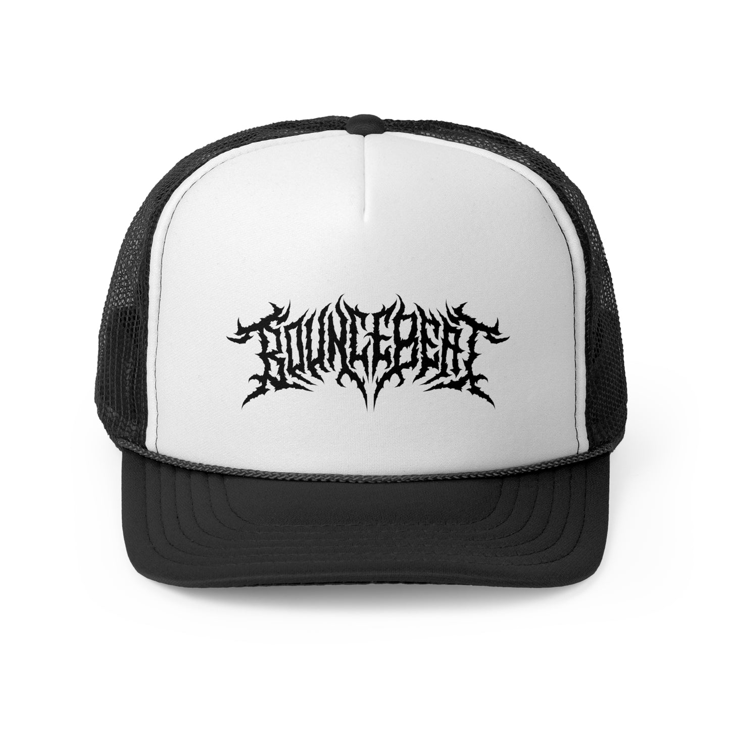 Bounce Beat Death Metal Font Logo Trucker Cap for Music Lovers