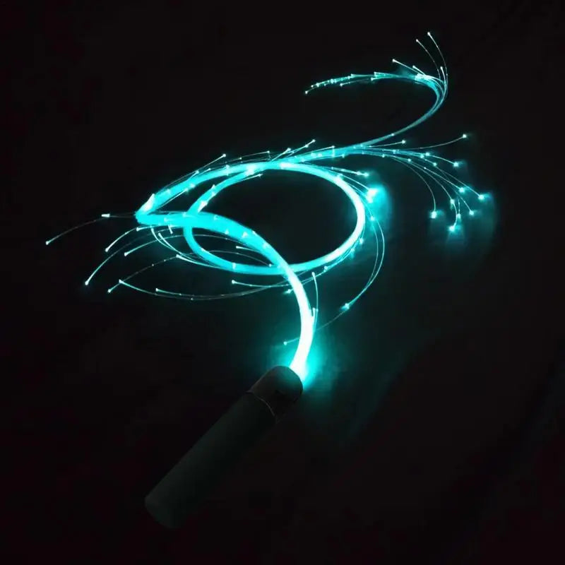 360 Degree Rotating Fiber Optic Whip with LED Lights for Music Festivals and Raves