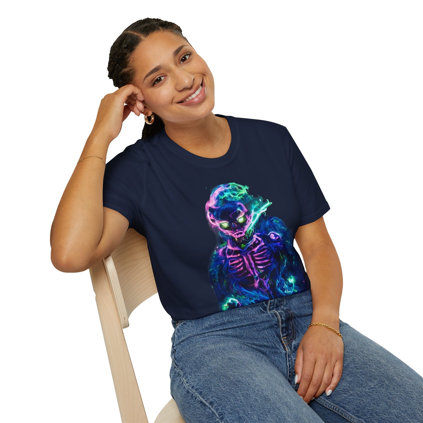 Skeleton Purple Fire T-Shirt