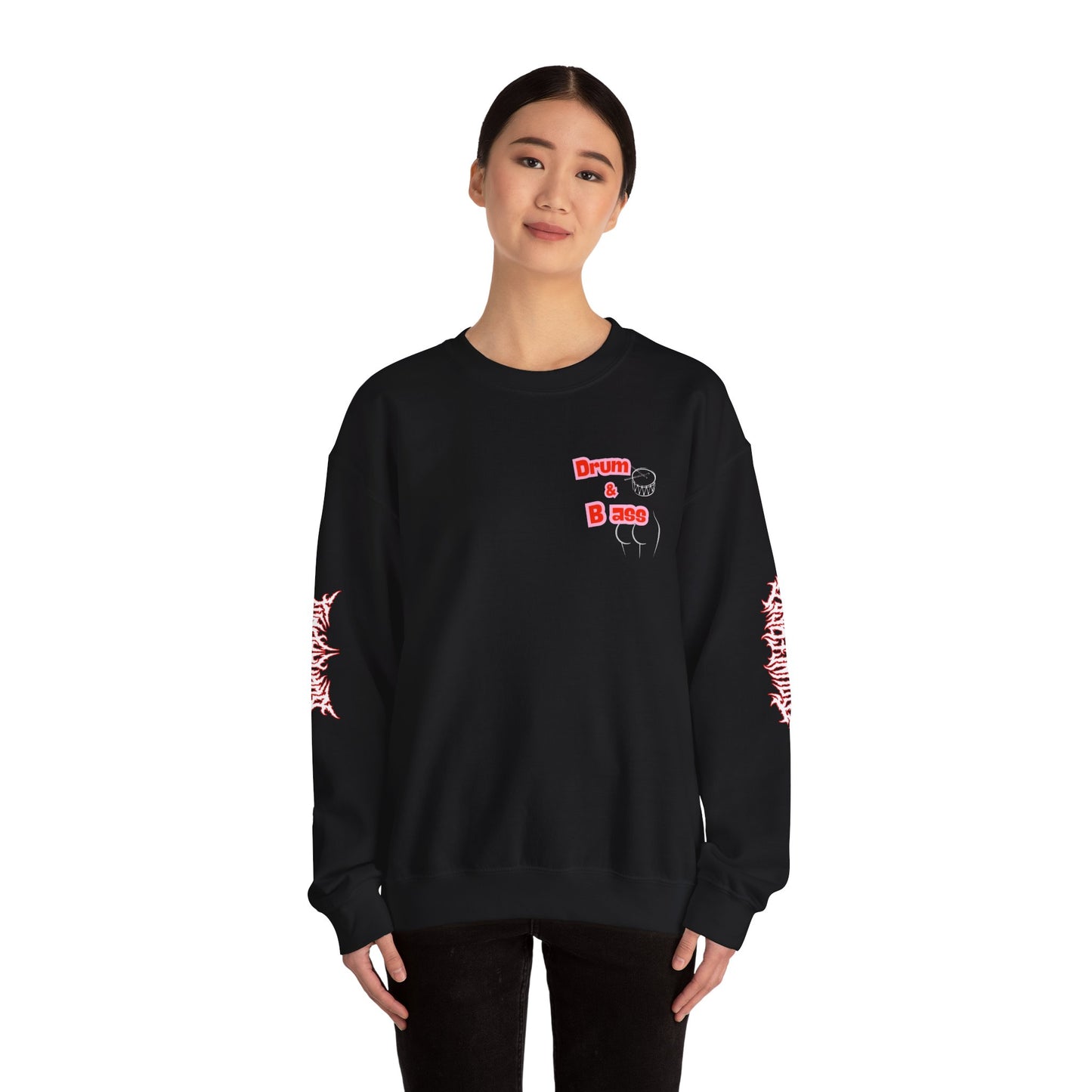 Drum & Bass On my Face Sweatshirt, Bass Music Lovers, Festival Wear , Funny Quotes