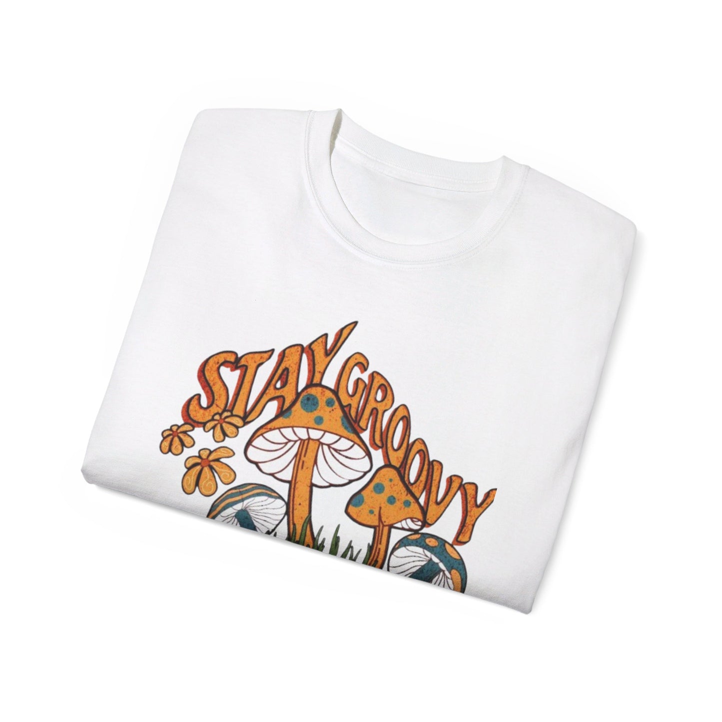 Stay Groovy Magical Mushrooms T Shirt Rave Festival Trippy Designer Tee