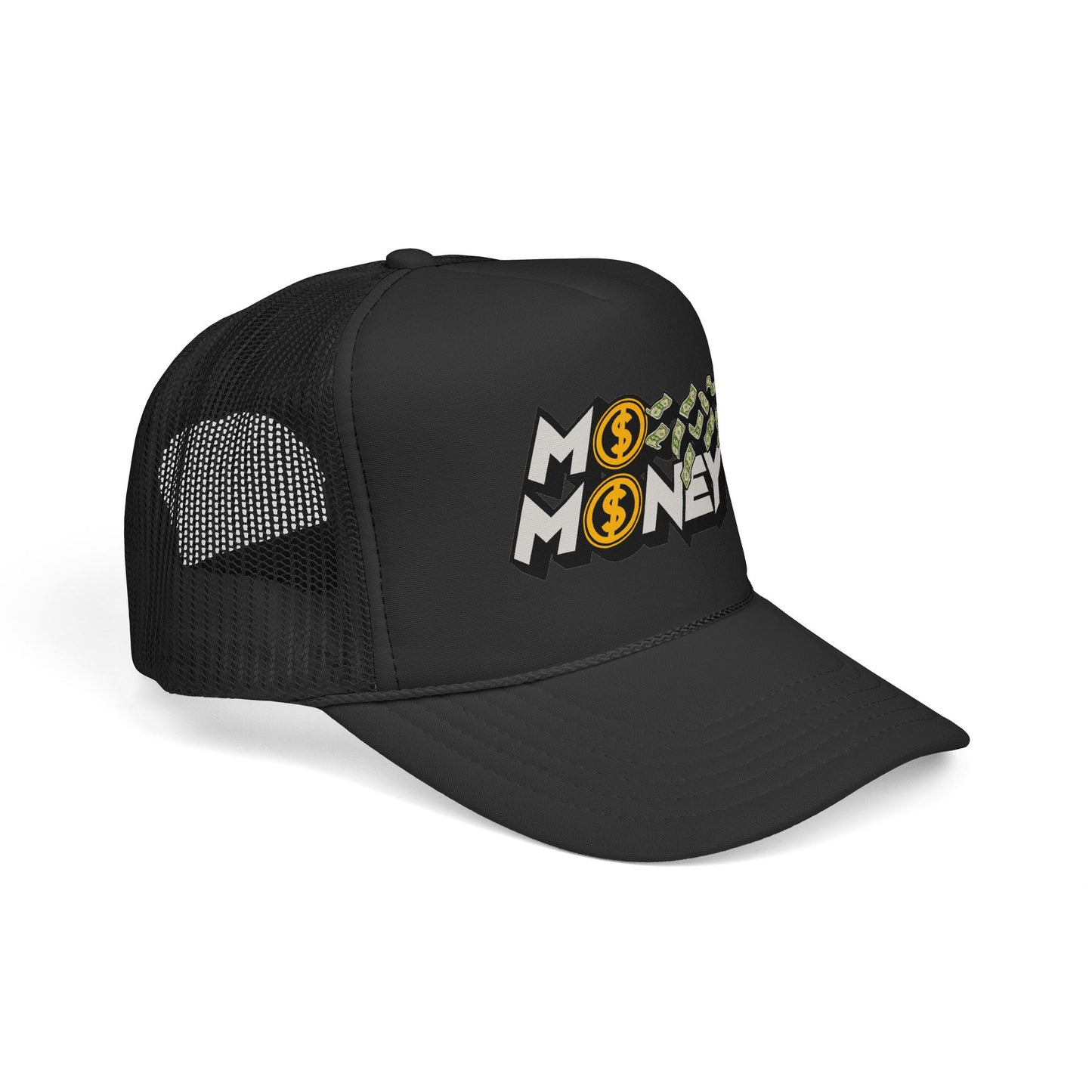 Mo Money Trucker Hat — Retro Cash Graphic Mesh Cap