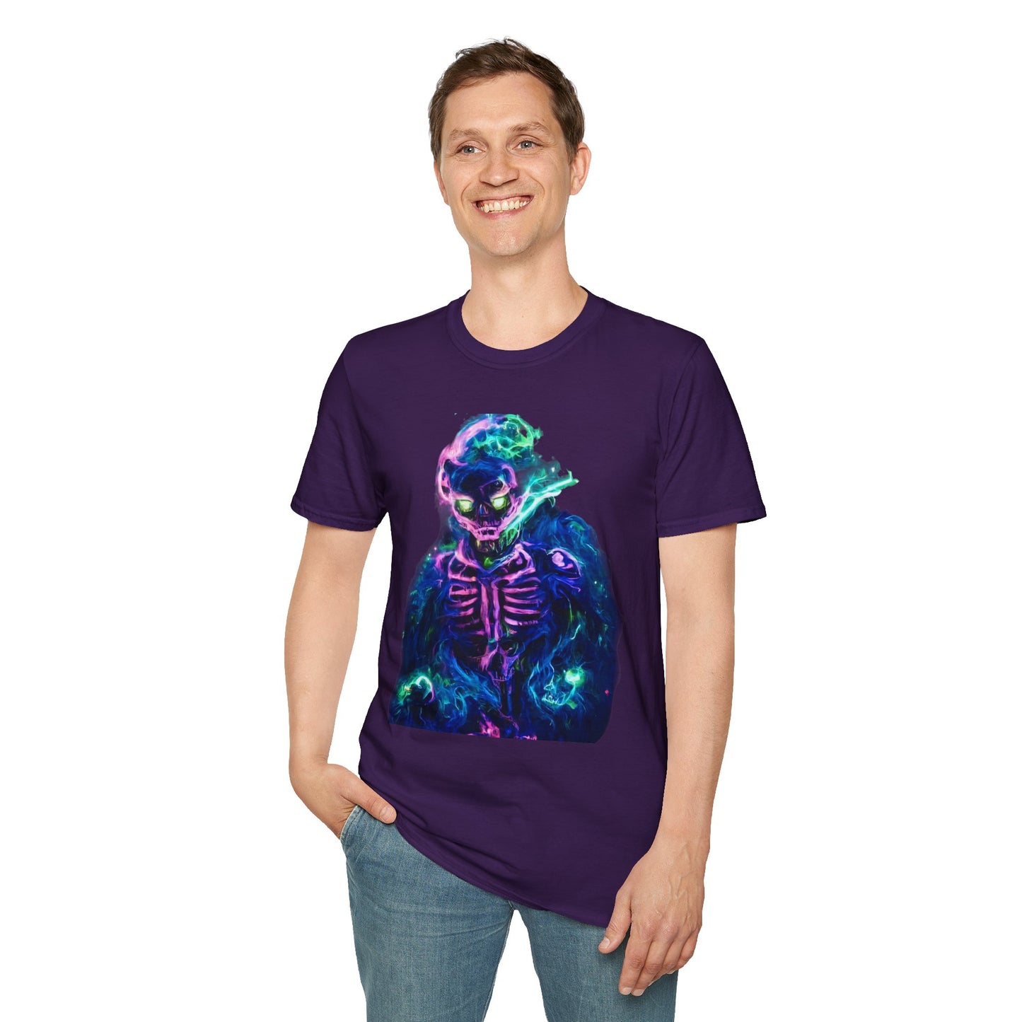 Skeleton Purple Fire T-Shirt