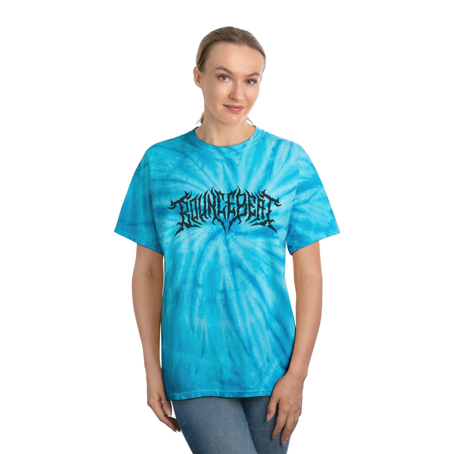 Bounce Beat Cyclone Tie-Dye Tee - Vibrant Yellow Graphic Shirt for Casual Style Party Raves Music Lovers